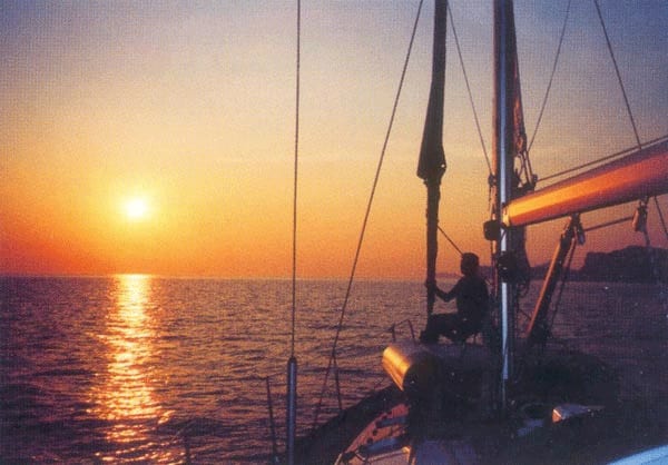 Sunset sailing from Altea